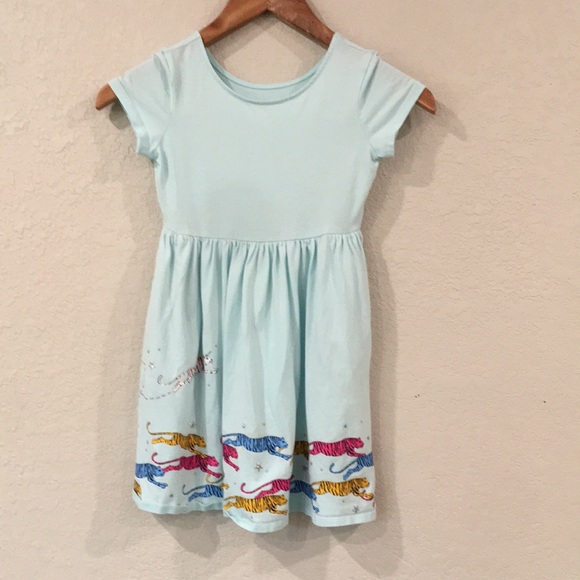 Lands' End Other - 👍$5/Bundle Lands’ End Girl 5/6 Jersey Dress Tiger Print Hem Unicorn 100% Cotton